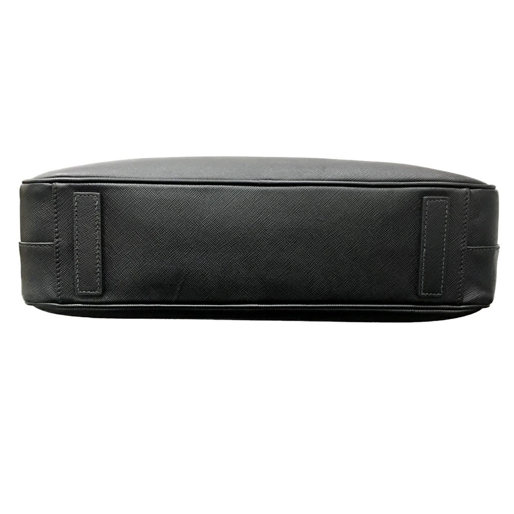 Prada Briefcase Business Bag Handbag Black Leather - Picture 8 of 10